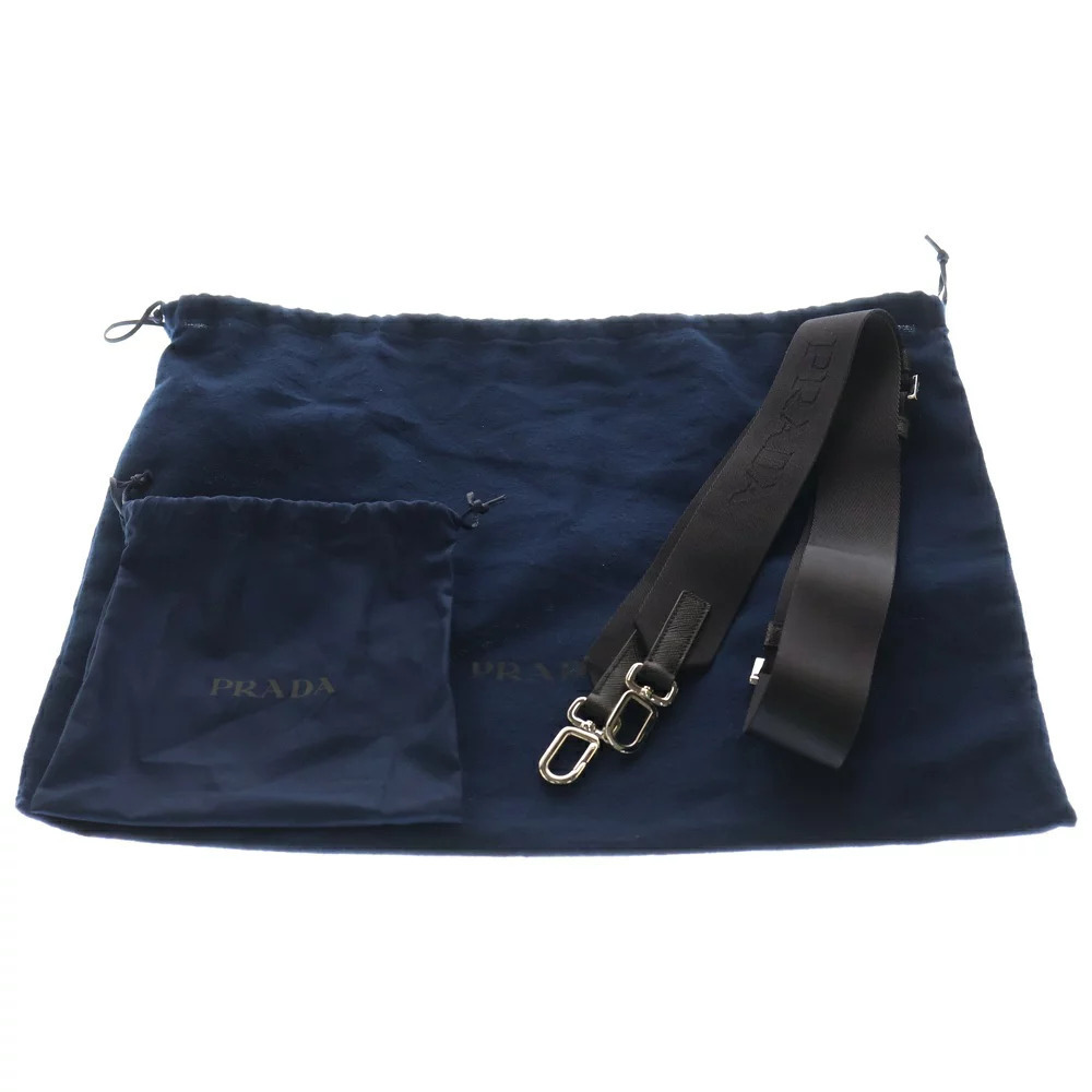 Prada Saffiano Leather Brick Black Triangle Bag Logo - Picture 6 of 6
